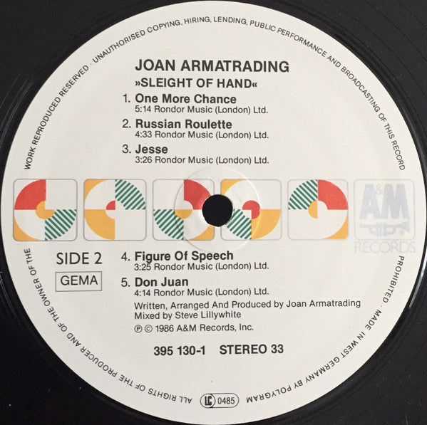 Joan Armatrading : Sleight Of Hand (LP, Album)