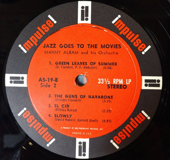 Manny Albam And His Orchestra : Jazz Goes To The Movies (LP, Album, RP)