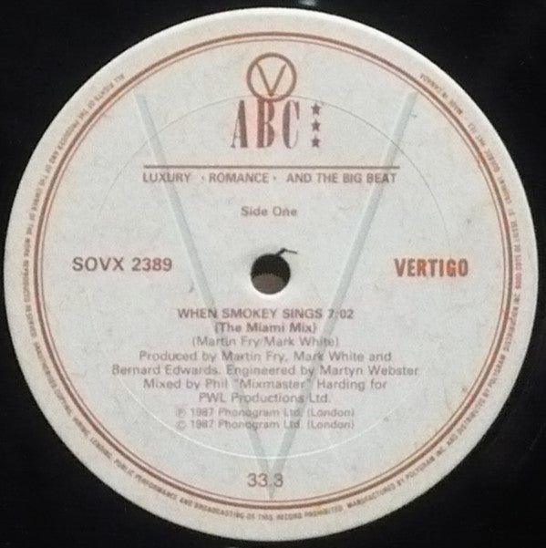 ABC : When Smokey Sings (12", Single)