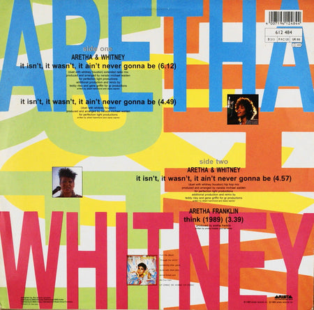Aretha Franklin & Whitney Houston : It Isn't, It Wasn't, It Ain't Never Gonna Be (12", Maxi)