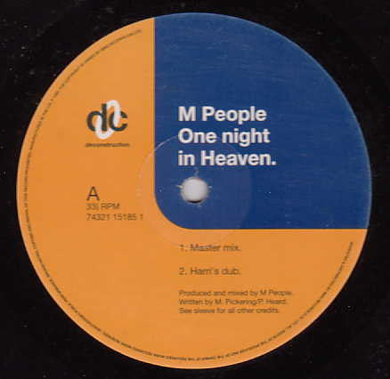M People : One Night In Heaven (12", Single)