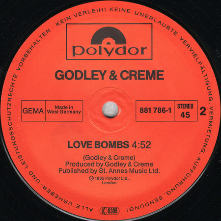 Godley & Creme : Cry (Extended Remix) (12", Maxi)