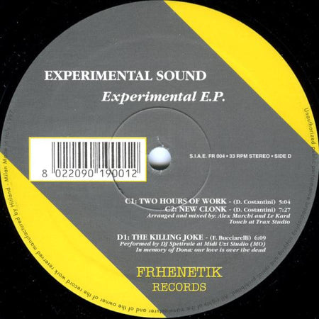 Experimental Sound : Experimental E.P. (2x12", EP)