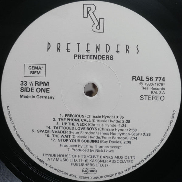 The Pretenders : Pretenders (LP, Album, RE)