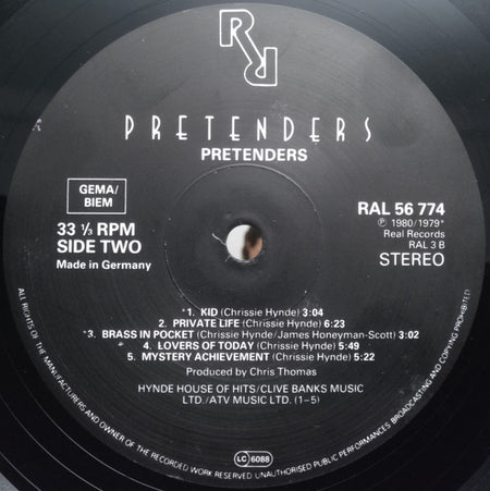 The Pretenders : Pretenders (LP, Album, RE)