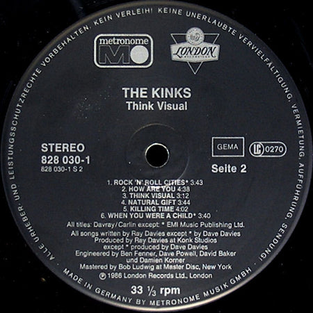 The Kinks : Think Visual (LP, Album)
