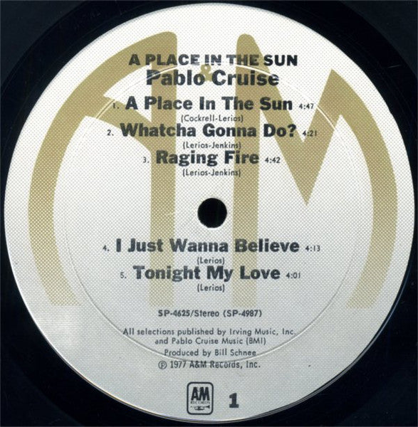 Pablo Cruise : A Place In The Sun (LP, Album, Ter)