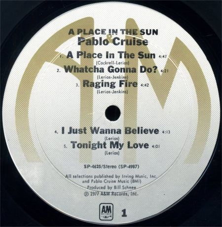 Pablo Cruise : A Place In The Sun (LP, Album, Ter)