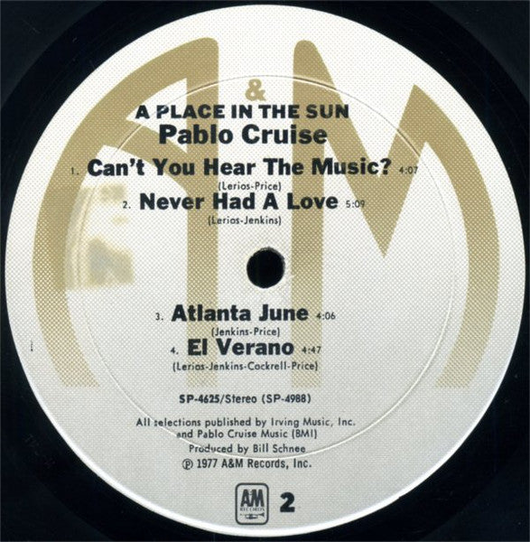Pablo Cruise : A Place In The Sun (LP, Album, Ter)