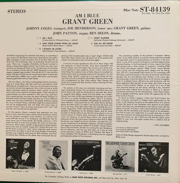 Grant Green : Am I Blue (LP, Album, Ltd, Promo, RE)