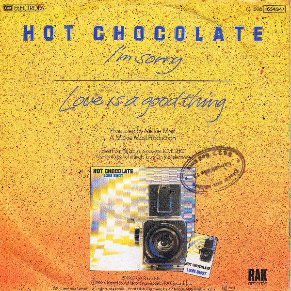 Hot Chocolate : I'm Sorry (7", Single)