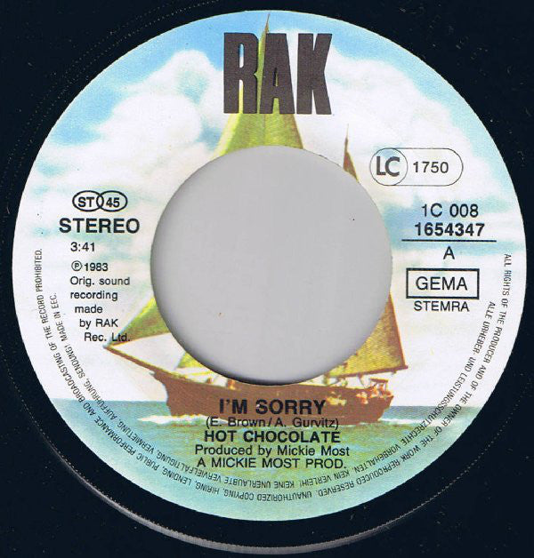 Hot Chocolate : I'm Sorry (7", Single)