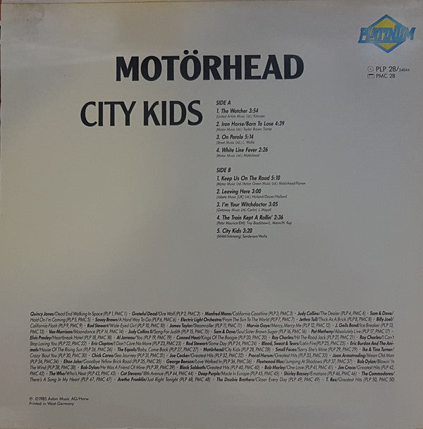 Motörhead : City Kids (LP, Album, RE)