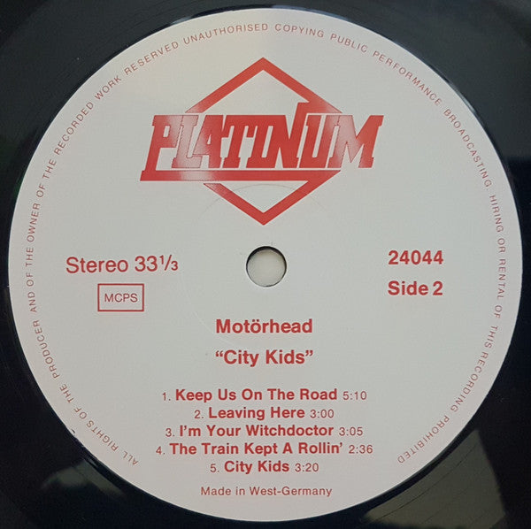 Motörhead : City Kids (LP, Album, RE)