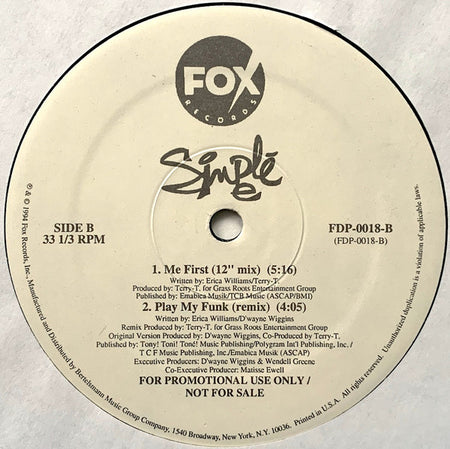 Simple E : Blue Jeans (12", Promo)