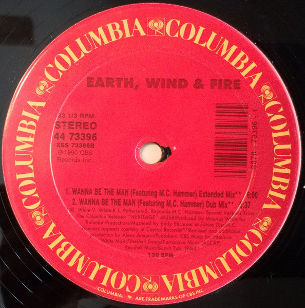 Earth, Wind & Fire Featuring MC Hammer : Wanna Be The Man (12", Maxi)