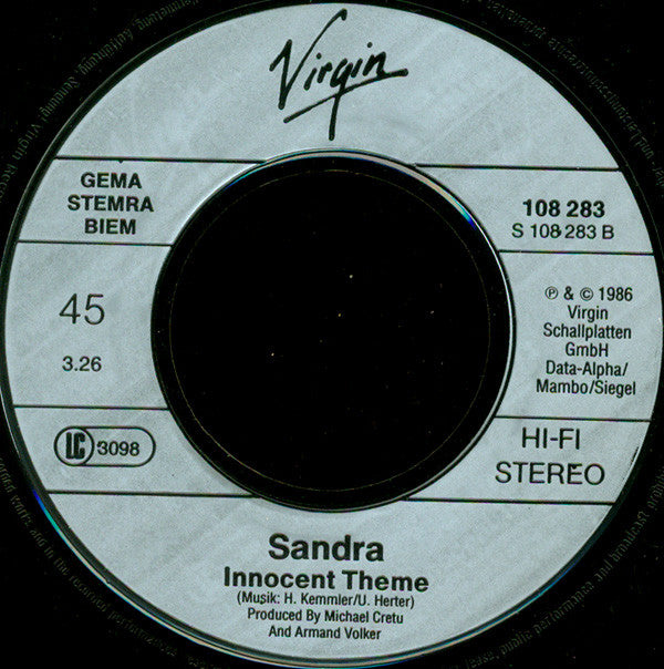 Sandra : Innocent Love (7", Single)