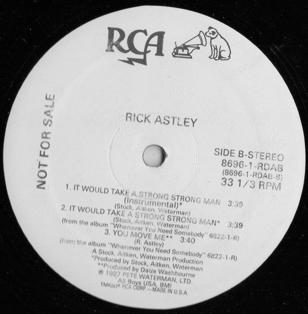 Rick Astley : It Would Take A Strong Strong Man (12", Promo)