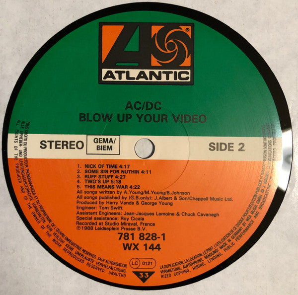 AC/DC : Blow Up Your Video (LP, Album, RP)