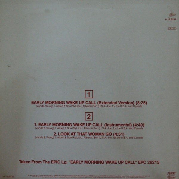Flash & The Pan : Early Morning Wake Up Call (Extended Remixed Version)  (12", Maxi, Bla)