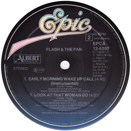Flash & The Pan : Early Morning Wake Up Call (Extended Remixed Version)  (12", Maxi, Bla)