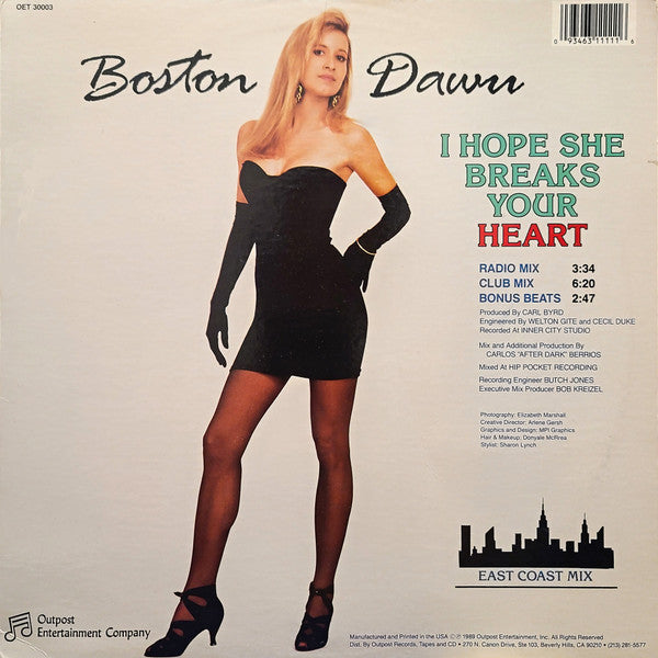 Boston Dawn : I Hope She Breaks Your Heart (12", Whi)
