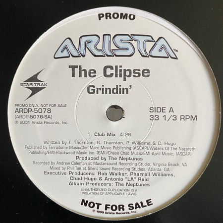 The Clipse* : Grindin' (12", Promo)