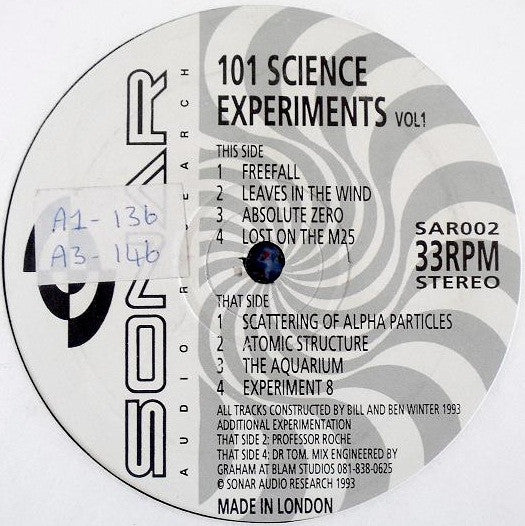 Sonar Audio Research : 101 Science Experiments (Vol1) (LP)