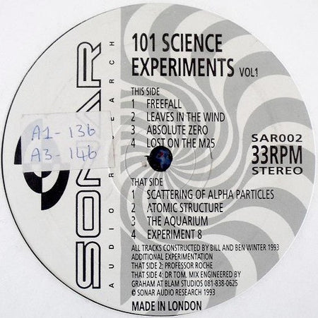 Sonar Audio Research : 101 Science Experiments (Vol1) (LP)