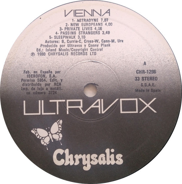Ultravox : Vienna (LP, Album)
