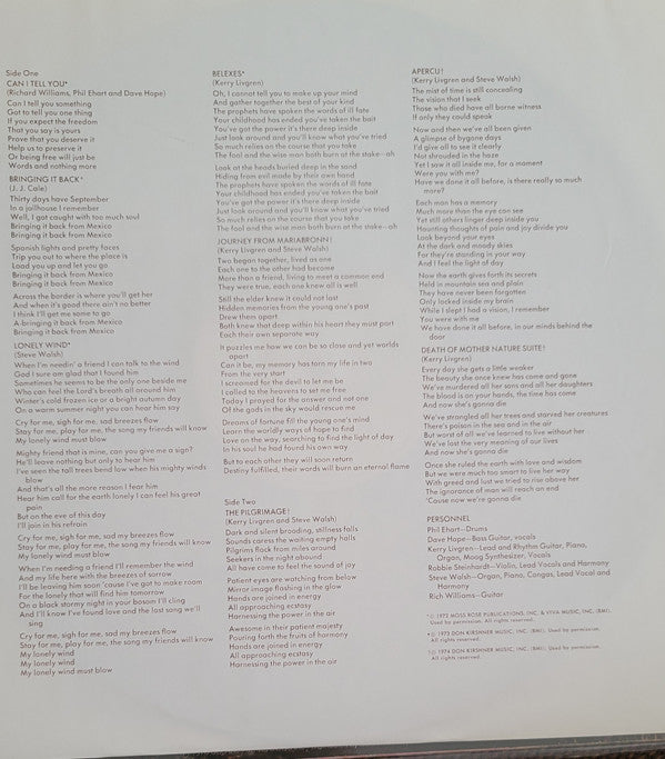 Kansas (2) : Kansas (LP, Album, RE)
