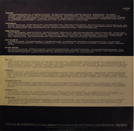 The Cars : Panorama (LP, Album)
