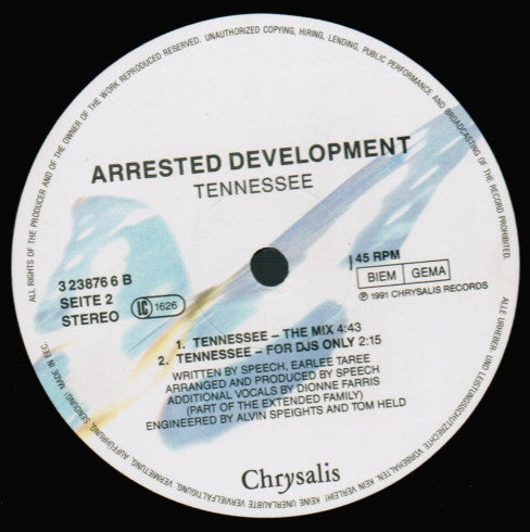 Arrested Development : Tennessee (12", Single)