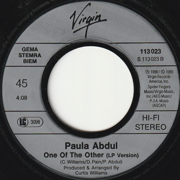 Paula Abdul : Opposites Attract (7", Single, MP)