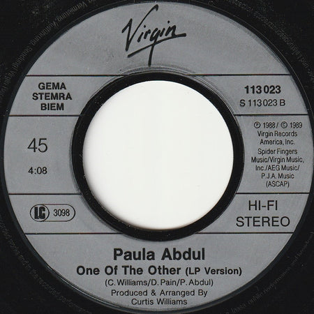 Paula Abdul : Opposites Attract (7", Single, MP)