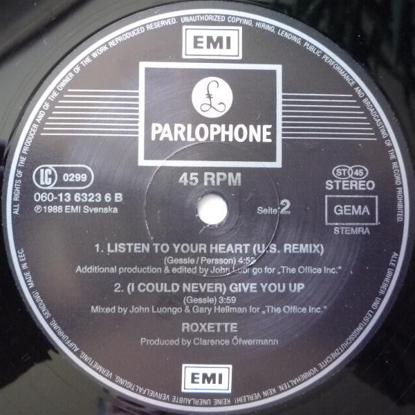 Roxette : Listen To Your Heart (12")