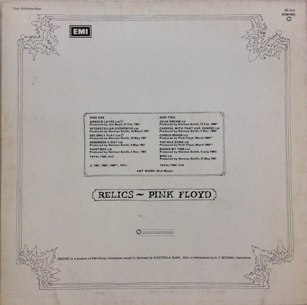 Pink Floyd : Relics (LP, Comp, Club)