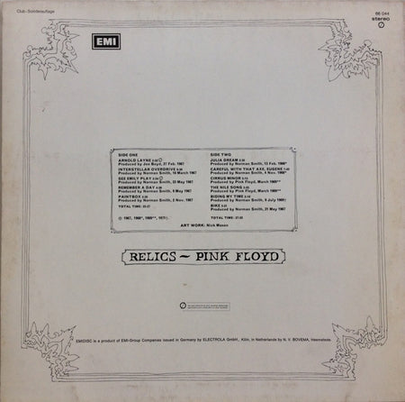 Pink Floyd : Relics (LP, Comp, Club)