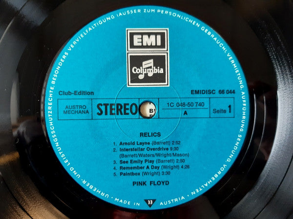 Pink Floyd : Relics (LP, Comp, Club)