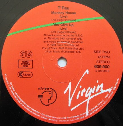 T'Pau : Sex Talk (Live) (12", Single)