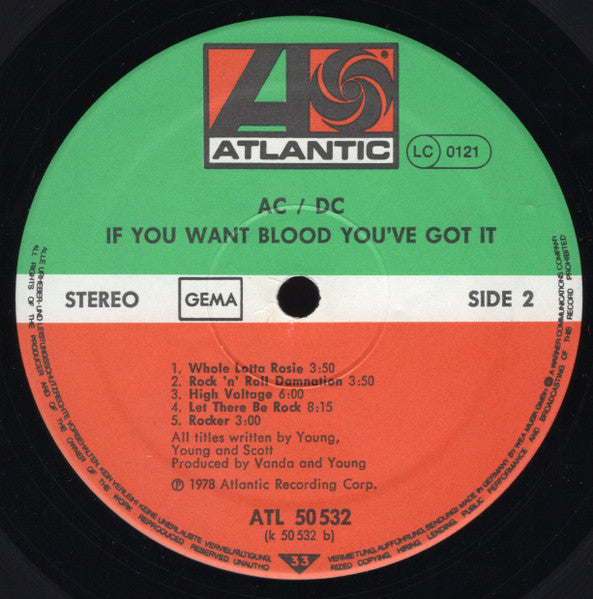 AC/DC : If You Want Blood You've Got It (LP, Album)