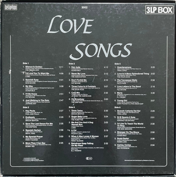 Various : Love Songs (3xLP, Comp + Box)