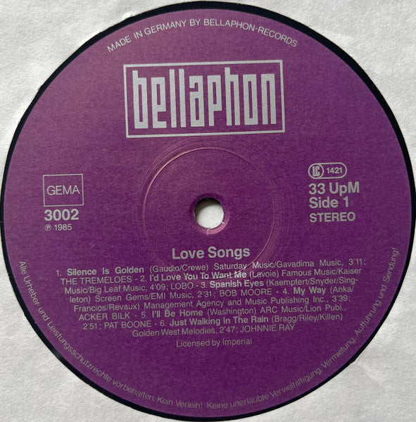 Various : Love Songs (3xLP, Comp + Box)