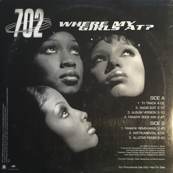 702 : Where My Girls At? (12", Maxi, Promo)