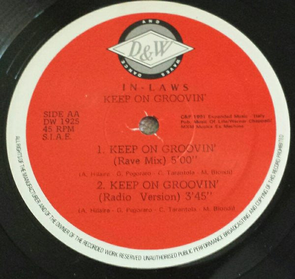 In-Laws : Keep On Groovin' (12", Maxi)