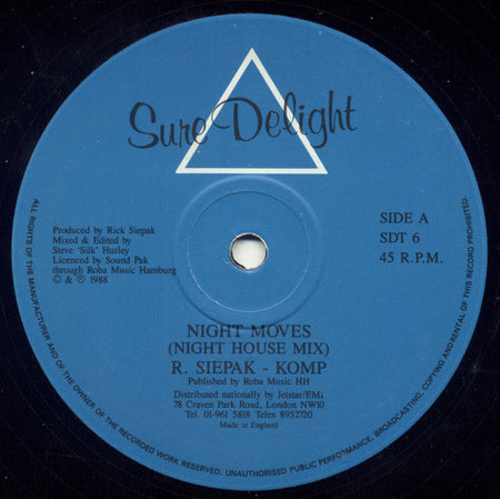 Rickster : Night Moves (12")