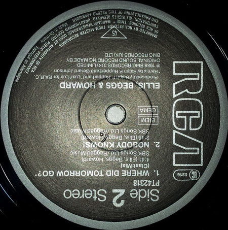 Ellis, Beggs & Howard : Where Did Tomorrow Go? (12", Maxi)