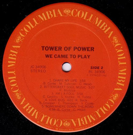 Tower Of Power : We Came To Play (LP, Album)