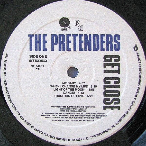 The Pretenders : Get Close (LP, Album, Cin)