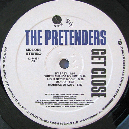 The Pretenders : Get Close (LP, Album, Cin)